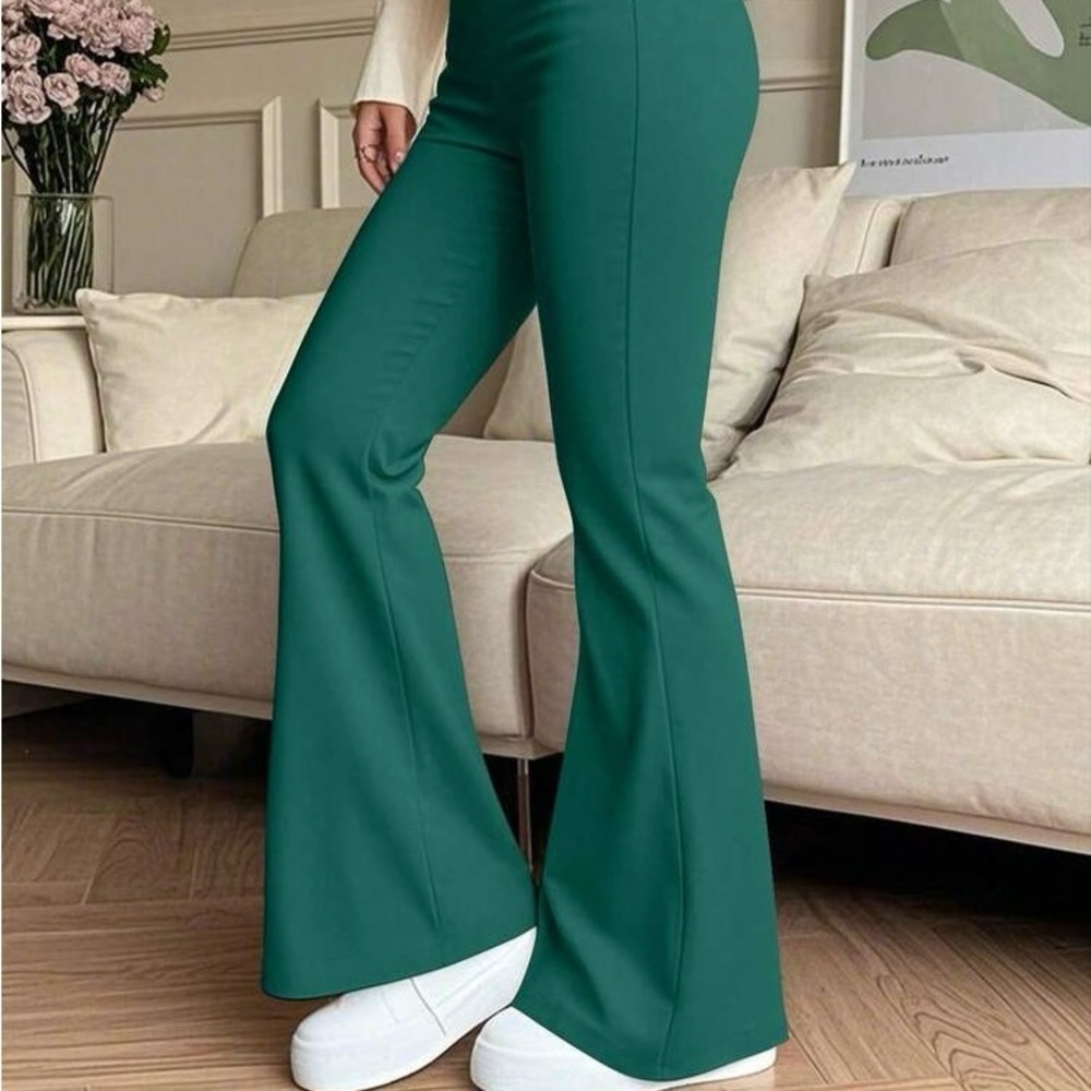 SHEIN Teal Flare Women's Pants